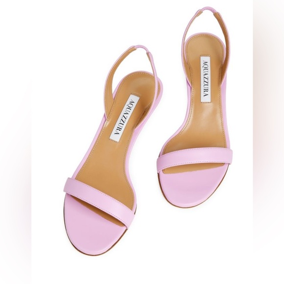 AQUAZZURA So Nude 50MM Leather Slingback Sandals - Picture 2 of 7